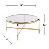 Acrylic & Gold Chic Coffee Table (ART DECO)-le-home-chic.myshopify.com-COFFEE TABLE