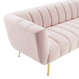 Channel Tufted Performance Velvet Sofa in Pink-le-home-chic.myshopify.com-VELVET SOFA