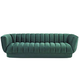Vertical Channel Tufted Performance Velvet Sofa in Green-le-home-chic.myshopify.com-GREEN SOFA