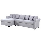 Modern Large Linen  Sectional Sofa, L-Shape W/Extra Wide Chaise-le-home-chic.myshopify.com-SECTIONAL
