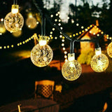 Solar Straw Hat Lamp Beads Bubble Ball - Warm White Light-le-home-chic.myshopify.com-GARDEN LIGHTS