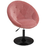 Vanity Velvet Chair with Modern Stool Adjustable Round Pink-le-home-chic.myshopify.com-OTTOMAN