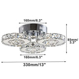Modern LED Ceiling Crystal Flush Mount-le-home-chic.myshopify.com-LIGHTENING