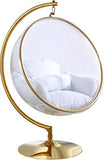 Contemporary Clear Acrylic Accent Swing Chair with Gold Metal Base-le-home-chic.myshopify.com-SWING CHAIR