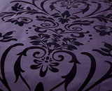 7-Piece Black Violet Flocked Silk Bedding Comforter Set-le-home-chic.myshopify.com-BEDDING SET