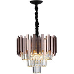 6-Lights Crystal Chandeliers, 3-Tiers H15" X W16"-le-home-chic.myshopify.com-LIGHTENING