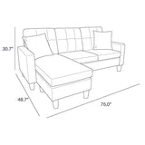 Sectional Sofa, Bonded Leather L Shaped-le-home-chic.myshopify.com-SECTIONAL SOFA