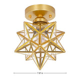 Moravian Star Ceiling Light with Clear Glass-le-home-chic.myshopify.com-LIGHTENING