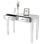Mirrored Desk/Console  Table with 2 Drawers-le-home-chic.myshopify.com-CONSOLE DESK