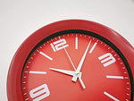 8” Red Silent Kitchen Wall Clock Battery Operated-le-home-chic.myshopify.com-CLOCKS