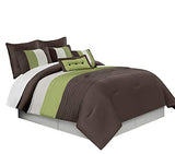 8-Piece Luxury Striped Comforter Set (Queen, Purple/Lavender/Gray)-le-home-chic.myshopify.com-BEDDING SET