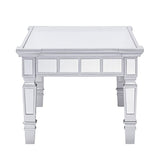 LUXE Mirrored Matte Silver Trim Coffee Table-le-home-chic.myshopify.com-COFFEE TABLE