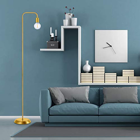 Industrial Gold Led Floor Lamp for Home-le-home-chic.myshopify.com-FLOOR LAMP