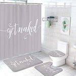 4 Pcs Get Naked Shower Curtain Set with Non-Slip Rug-le-home-chic.myshopify.com-CURTAINS
