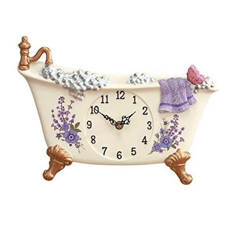 Lavender Bathtub Decorative Wall Clock-le-home-chic.myshopify.com-CLOCKS