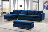 Modern Velvet Upholstered REVERSIBLE Sectional W/Gold Legs-le-home-chic.myshopify.com-SECTIONAL