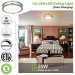 13 inch Flush Mount LED Ceiling Light Fixture - 2 Pack-le-home-chic.myshopify.com-LIGHTENING