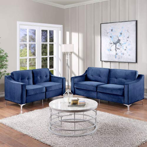 2 Pieces Tufted Velvet Upholstered, Loveseat & 3 Seat-le-home-chic.myshopify.com-SOFA SET