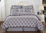 8 Piece Reversible Pinch Pleat Comforter Set Fade Resistant-le-home-chic.myshopify.com-COMFORTER SET