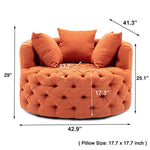 Swivel Accent Barrel Chair - Lounge Round Hotel with 3 Pillows-le-home-chic.myshopify.com-SWING CHAIR
