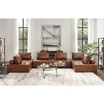 Mid Century Modern Leather Square Modular Sectional Sofa (6 PCS）-le-home-chic.myshopify.com-MODULAR SOFA SECTIONAL
