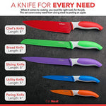 12-Piece Colorful Kitchen Knife Set - 5 Colored Stainless Steel Knives-le-home-chic.myshopify.com-KNIVES
