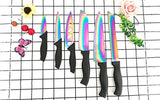 7pcs Rainbow Colored Knife Set, 6 Stainless Steel-le-home-chic.myshopify.com-KNIVES