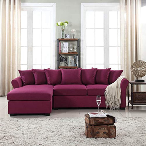 Modern Large Linen Fabric Sectional Sofa, L-Shape-le-home-chic.myshopify.com-SECTIONAL