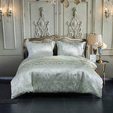 Luxury 3 Pieces Jacquard Soft Satin Silky Bedding Down Duvet-le-home-chic.myshopify.com-DUVET SET