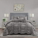 5 Piece Oversize  Ruched Ruffle Comforter Set - 100% Pre-Washed Microfiber-le-home-chic.myshopify.com-COMFORTER SET