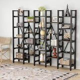 Rustic Wide 86 Inch 5 Tier Bookcase - 23 Shelves-Vintage Industrial-le-home-chic.myshopify.com-BOOKCASE
