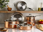 Hammered Copper 18/10 Tri-Ply Stainless Steel Cookware Set-le-home-chic.myshopify.com-COOKWARE SET