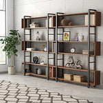 5-Shelf Bookshelf with Metal Wire, Vintage Industrial-le-home-chic.myshopify.com-BOOKCASE