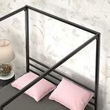 Metal Framed Canopy Four Poster Platform Bed Frame / Strong Steel-le-home-chic.myshopify.com-CANOPY METAL BED FRAME