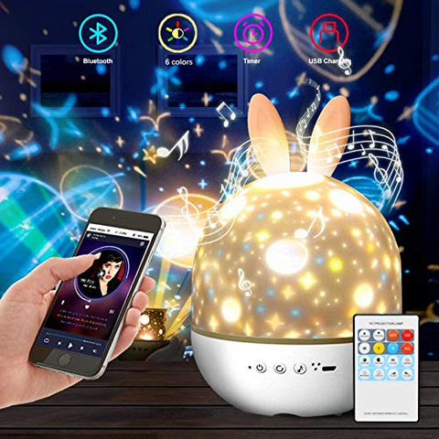 Timer Remote Control Bluetooth Night Light Star Projector-le-home-chic.myshopify.com-BABY LIGHTS