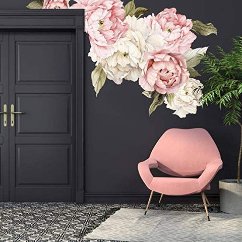 Peonies Wall Decal-Removable Peel and Stick Wall Sticker-le-home-chic.myshopify.com-WALLPAPER
