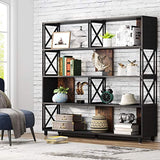 Industrial 5-Tier Etagere Bookcase Large Open Book Shelf-le-home-chic.myshopify.com-BOOKCASE