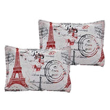 Elegant 7-Piece Comforter Set (Paris, Q, Red)-le-home-chic.myshopify.com-BEDDING SET