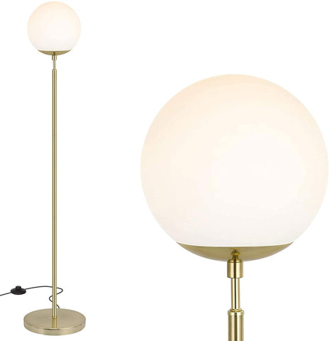 Modern Frosted Glass Globe LED Floor Lamp, Mid Century-le-home-chic.myshopify.com-FLOOR LAMP