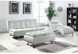Leather Tufted Chaise Lounge in White-le-home-chic.myshopify.com-ACCENT CHAIR