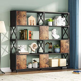 Industrial 5-Tier Etagere Bookcase Large Open Book Shelf-le-home-chic.myshopify.com-BOOKCASE