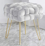 Contemporary Square Woven Upholstered Velvet Ottoman-le-home-chic.myshopify.com-OTTOMAN