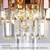 6-Lights Crystal Chandeliers, 3-Tiers H15" X W16"-le-home-chic.myshopify.com-LIGHTENING