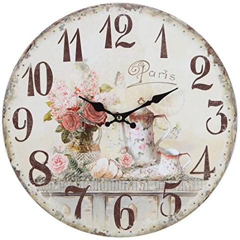 Vintage French Kitchen Wall Clock(13 Inches)-le-home-chic.myshopify.com-CLOCKS