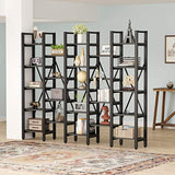 Rustic Wide 86 Inch 5 Tier Bookcase - 23 Shelves-Vintage Industrial-le-home-chic.myshopify.com-BOOKCASE