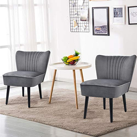 Set of 2 Velvet Accent Chair-Upholstered Modern Leisure Club Chairs-le-home-chic.myshopify.com-ACEENT CHAIRS