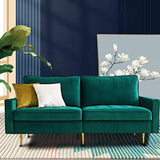 71" Wide Mid Century Modern Tufted Fabric Sofa-le-home-chic.myshopify.com-VELVET SOFA