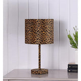 19.25" Faux Suede Metal Table Lamp in Leopard Print-le-home-chic.myshopify.com-LAMPS
