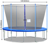 Trampoline 12Ft with Enclosure Net Ladder Outdoor Fitness-le-home-chic.myshopify.com-TRAMPOLINE