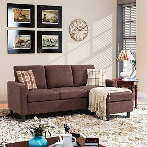 Sectional Sofa Couch with Reversible Chaise, L-Shaped-le-home-chic.myshopify.com-SECTIONAL